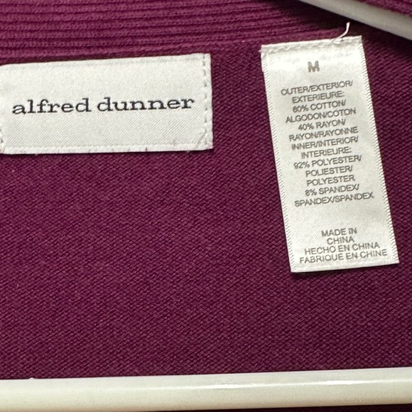 Alfred Dunner Cardigan Knit Layered Duet Top Floral Embellished Beaded Neck M - Picture 3 of 7